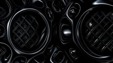 Sinematik Arkaplan, Eşsiz Şablon, Siyah Küreler, Yansıma, Lüks Tasarım, Özel Tasarım, Döndürme