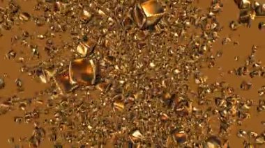 Koyu Altın Küpler, Seçkin Şablon, Renkler, Hareket Arkaplanı, Eşsiz Tasarım, Özel Tasarım, Döndürme