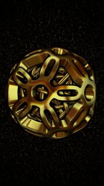 Yansıma, Zarif Şablon, Altın Şekiller, Sinema Arkaplanı, Eşsiz Tasarım, Parçacıklar, Şekiller, Dönüşüm