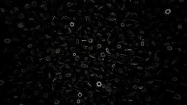 Yansıma, Parçacıklı Şablon, Gümüş Dişliler, Sinema Arkaplanı, Eşsiz Tasarım, Döndürme