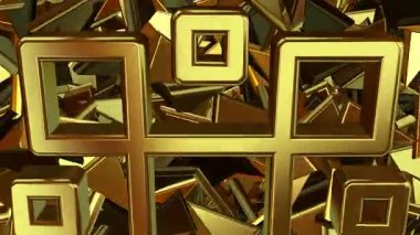 Lüks Tasarım, Eşsiz Şablon, Altın Rakamlar, Keskin Parçalar, Döngülü Arkaplan, Özel Tasarım, Şekiller, Dönüşüm