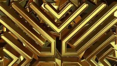 Özel, Eşsiz Şablon, Altın Rakamlar, Keskin Parçalar, Döngülü Arkaplan, Lüks Tasarım, Döndürme