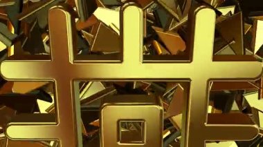 Rotasyon, Eşsiz Şablon, Altın Rakamlar, Keskin Parçalar, Döngülü Arkaplan, Lüks Tasarım, Özel Tasarım