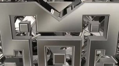 Zarif Şablon, Gümüş Rakamlar, Keskin Parçalar, Döngülü Arkaplan, Eşsiz Tasarım, Özel Tasarım, Döndürme