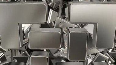 Döndürme, Zarif Şablon, Gümüş Şekiller, Keskin Parçalar, Döngülü Arkaplan, Eşsiz Tasarım, Özel Tasarım