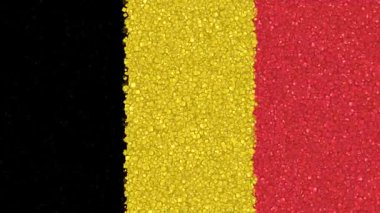 The Flag of Belgium appears in animated cubes generating an elegant background with stylish exclusive digital patterns