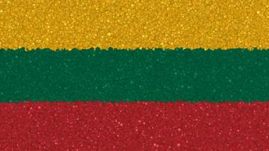 The Flag of Lithuania is displayed in animated cubes producing a unique background with modern elegant digital flow