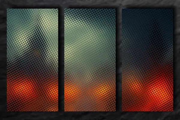 Ortaçağ köyünde cam kiremitlerden yapılmış korkunç bir manzara.