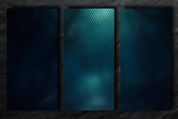 Cam kiremitlerden yapılmış ürkütücü bir ormanda korkunç bir gece sahnesi.