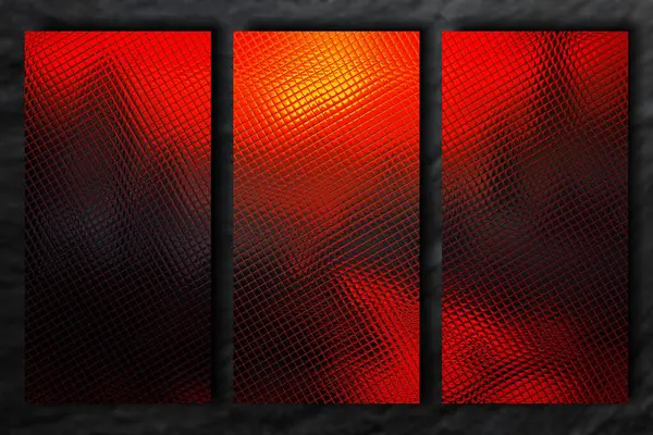 Cam kiremitlerden yapılmış kanlı bir ay ile korkunç bir gece sahnesi