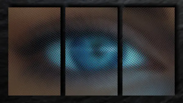 Eşsiz Cam Doku, Göz, Üç Döşeme, Boya, Özel, Palet, Yansıma