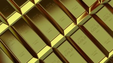 Elegant Motion of Golden Bank Bullions Portraying Finance and Capital Concepts Within a Premium Precious Metals Exclusive Background