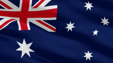 The waving flag of Australia drifts with noble motion, displayed on a refined exclusive background of modern elegance