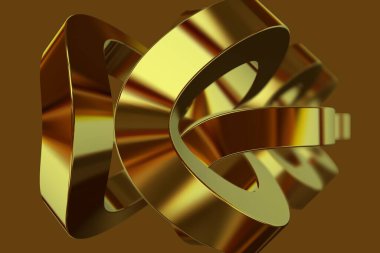 Teknolojik Şablon, Zarif Arkaplan, Altın Zincir, Görüntü Efekti, Özel Renkler, Yansıma