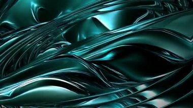 Elegant Figures Covered in Multicolored Metallic Shine Rotating Endlessly Deliver a Premium Luxury Background with Reflection and Style