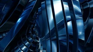 Unique Metallic Figures Spinning with Bright Multicolored Shine Create a Premium Background of Luxury Reflection with Elegant Exclusive Style