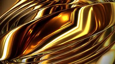 Exclusive Figures with Multicolored Metallic Glow Rotating Endlessly Present a Premium Elegant Background of Luxury Reflection and Style