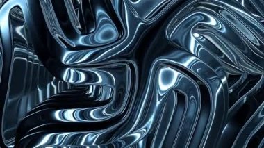 Elegant Figures Spinning with Shiny Multicolored Metallic Surfaces Shape a Luxury Exclusive Background of Premium Reflection and Design