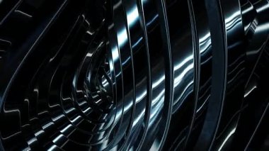 Elegant Figures Spinning Endlessly with Bright Multicolored Metallic Shine Shape a Luxury Exclusive Background of Reflection and Style