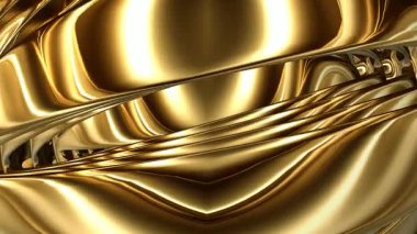 Elegant Figures Covered in Bright Multicolored Metallic Glow Rotating Smoothly Deliver a Luxury Exclusive Background with Reflection