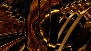 Premium Figures Rotating in Brilliant Multicolored Metallic Glare Build an Elegant Luxury Background Filled with Exclusive Reflection and Style