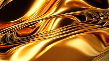 Exclusive Figures Spinning with Brilliant Multicolored Metallic Glow Deliver an Elegant Background of Luxury Reflection and Premium Style