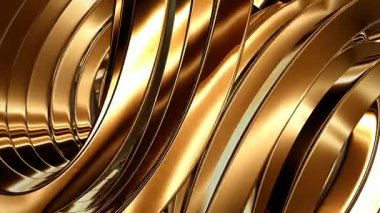 Premium Figures with Sparkling Multicolored Metallic Shine Rotate Infinitely to Form a Distinctive Elegant Background of Reflection and Style