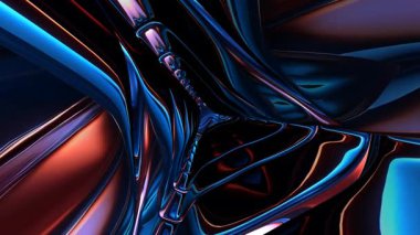 Exclusive Transition through a Tunnel of Figures with Shimmering Multicolored Metallic Shine Forming a Unique Elegant Background with Reflection and Luxury Design