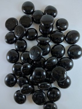 Taşlar, mermer çakıl taşları, Doğal Siyah Renk, Yuvarlak Kesir, Zarif Arkaplan, Doku