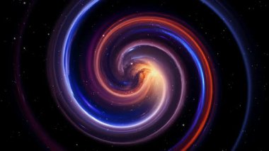 Twisting Spiral Galaxy with Bright Light Trails in Space Framed by a Premium Background of Exclusive Refined Universe