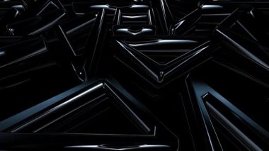 Özel sanat tarzında soyut geometrik tasarımlar ve sinematik siyah figür hareketi ile zarif premium arkaplan