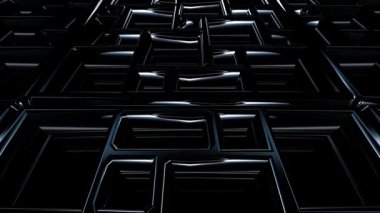 Soyut geometrik kompozisyon ile sinematik siyah figür hareketi benzersiz bir premium zarif özel arkaplan çizimi şekillendiriyor