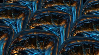 Premium Futuristic Template with Elite Techno Cubes Rotation, Elegant Metallic Reflection and Unique Exclusive Background Design