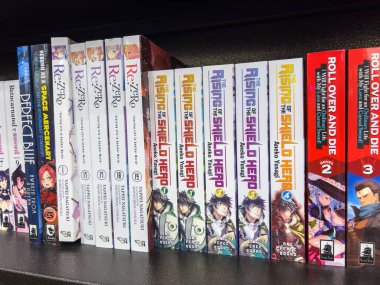 Woodinville, WA USA - Kasım 2022: Barnes ve Noble mağazalarında satılık isekai mangası.