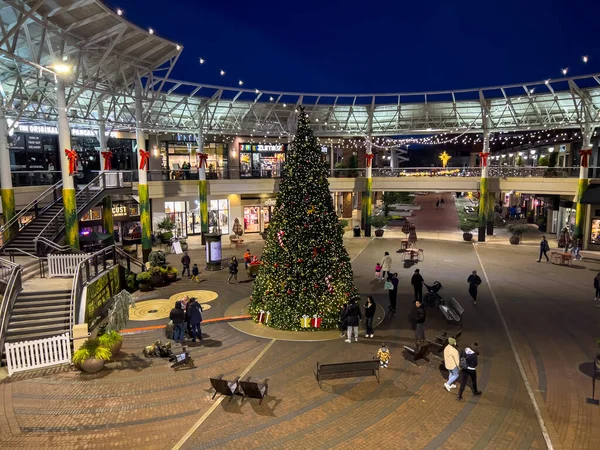 Redmond Usa Aralık 2022 Redmond Alışveriş Bölgesinde Geniş Bir Noel — Stok fotoğraf