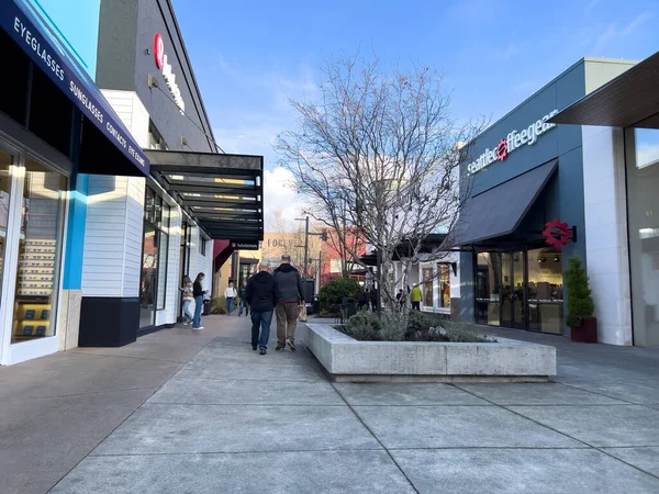 Lynnwood Usa Circa January 2023 Wide View Outdoor Shopping Area — Stock Fotó