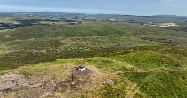 Вид Повітря Кельтський Хрест Вершині Графства Слем Гірського Округу Антрім Ліцензійні Стокові Зображення