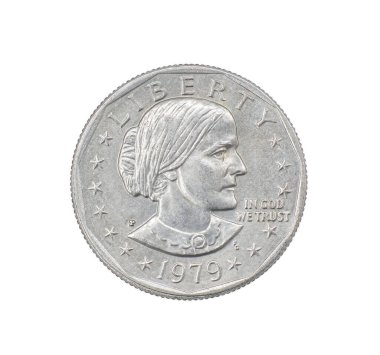 1979 P FG Susan B. Anthony Dollar ön taraf. 79-81 ve 99 yıllarında üretilen bir kadın için ilk ABD sikkesi dağıtılıyor. Kadın hakları savunucusu Susan B. Anthony. Kadın Hakları tartışmaları için mükemmel.