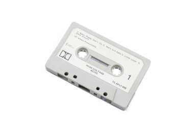 AC DC High Voltage vintage retro cassette tape original first album recording on Albert productions isolated on white background. Accadacca are a rock n roll outfit from Australia formed in 1974 clipart