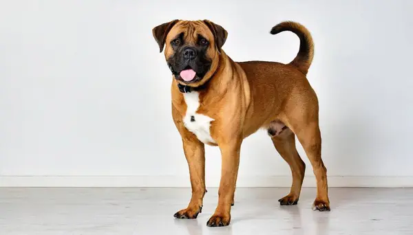 Canis Lupus Familiaris 是南非的一种大型家犬 家犬类型为乳头状 骨骼结构坚固 肌肉发达 与白种人隔离 免版税图库图片
