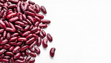 Kidney bean - Phaseolus vulgaris - named for its resemblance to a human kidney used as an addition to hot and cold salads, side dishes, soups, and even pastas. Isolated on white background clipart