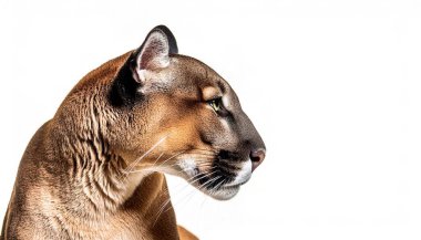 Florida Panteri, bir Kuzey Amerikalı puma - Puma concolor coryi - Güney Florida 'ya özgü. Araç ölümlerinin yanı sıra, buna en büyük tehdit habitat parçalanmasıdır. Beyaz arkaplanda izole