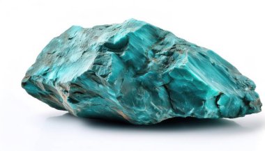 Turkuaz - opak, mavi-yeşil mineral değerli taş güney batı Amerika yerlilerinde yaygın olarak kullanılan bakır ve alüminyum fosfattır. beyaz arkaplanda izole