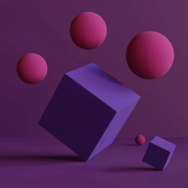 Abstrakter Hintergrund Mit Geometrischen Formen Illustration — Stockfoto