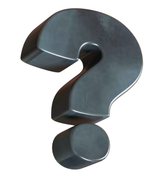 Siyah arka planda soru işareti. Soru işareti. 3 Boyutlu Hazırlama