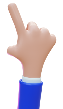 Parmak gösterme simgesi, düz stil