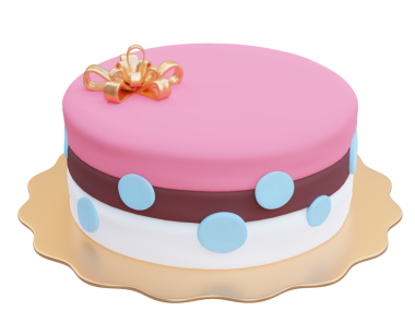 Kurdeleli lezzetli pastanın resmi.