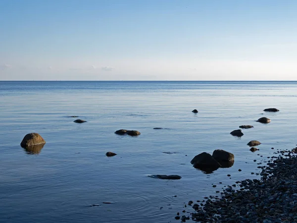 Vista Del Mar Báltico Frente Isla Rugen Atardecer Alemania — Foto de Stock
