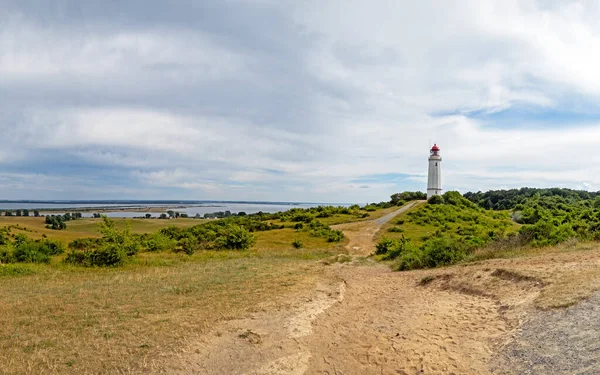 Panorama Del Paisaje Isla Hiddensee Situada Mar Báltico Con Faro — Foto de Stock