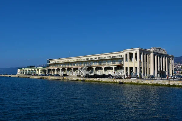 Station Maritime Dans Ville Portuaire Trieste Frioul Vénétie Julienne Région — Photo